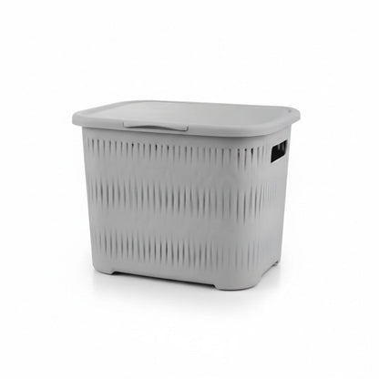 Laundry Basket with Lid and Side Grip