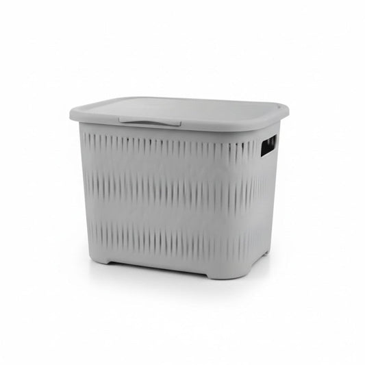 Laundry Basket with Lid and Side Grip