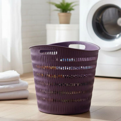 Round Bamboo Laundry Basket with Handles
