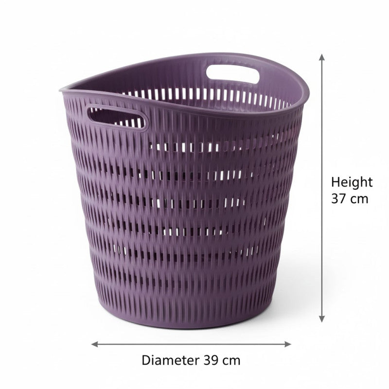 Round Bamboo Laundry Basket with Handles