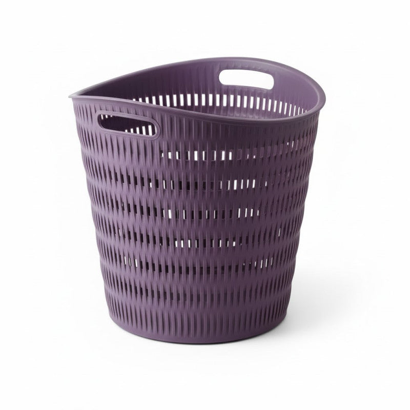 Round Bamboo Laundry Basket with Handles