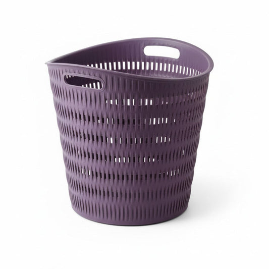 Round Bamboo Laundry Basket with Handles