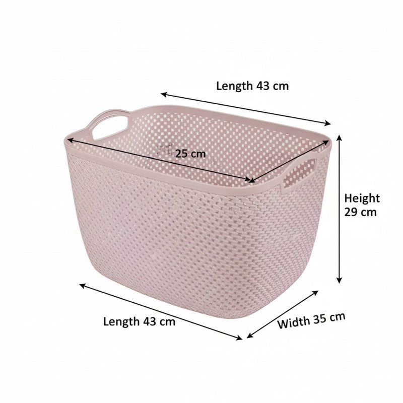 Rectangular Laundry Basket With Handles