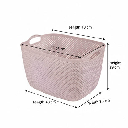 Rectangular Laundry Basket With Handles