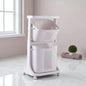 2 Layer Moveable Laundry Basket With Top Storage