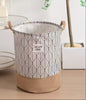 Two-Tone Foldable Laundry Basket - Life With Leaves Pattern