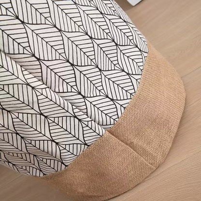Two-Tone Foldable Laundry Basket - Life With Leaves Pattern
